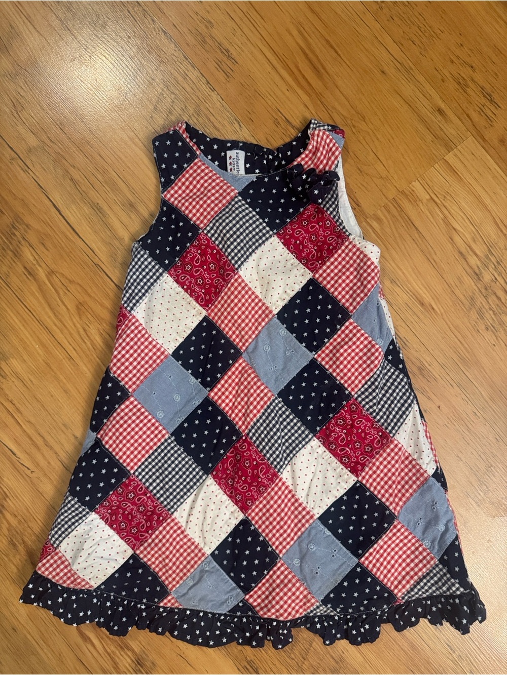 Authentic Kids Patriotic Sun Dress Sz 4T Girls